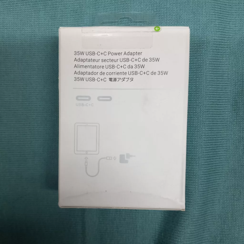 آداپتور شارژر 35 وات مدل Dual USB-C Port iphone