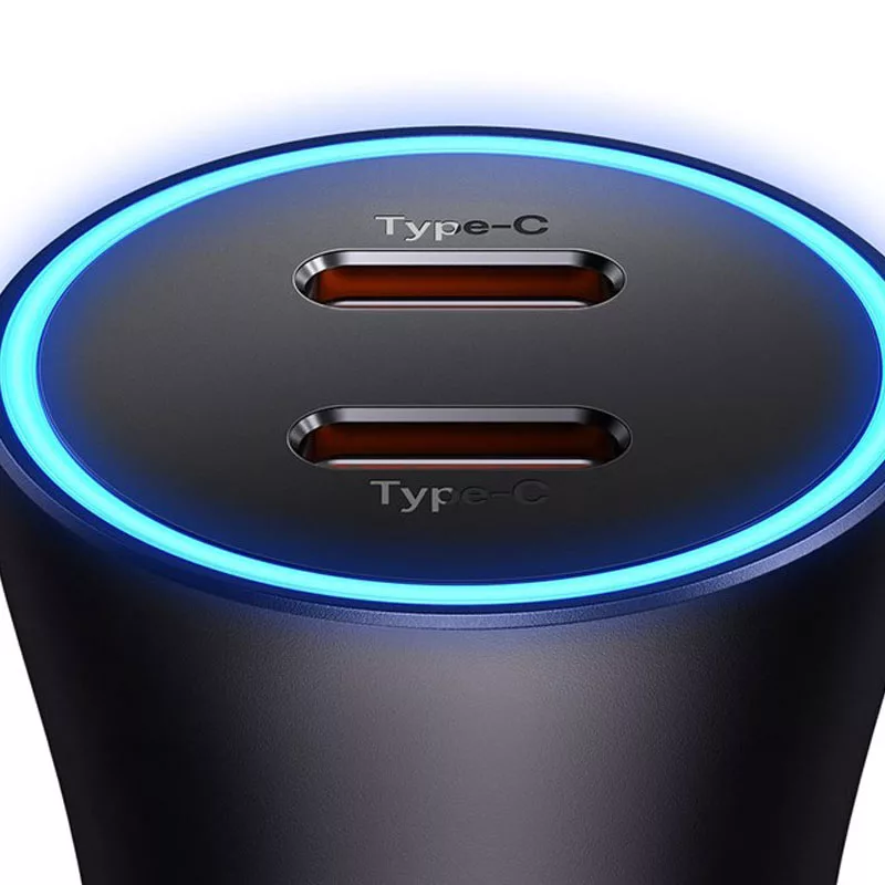 شارژر فندکی 40 وات دو پورت بیسوس مدل CCJDZ-CC