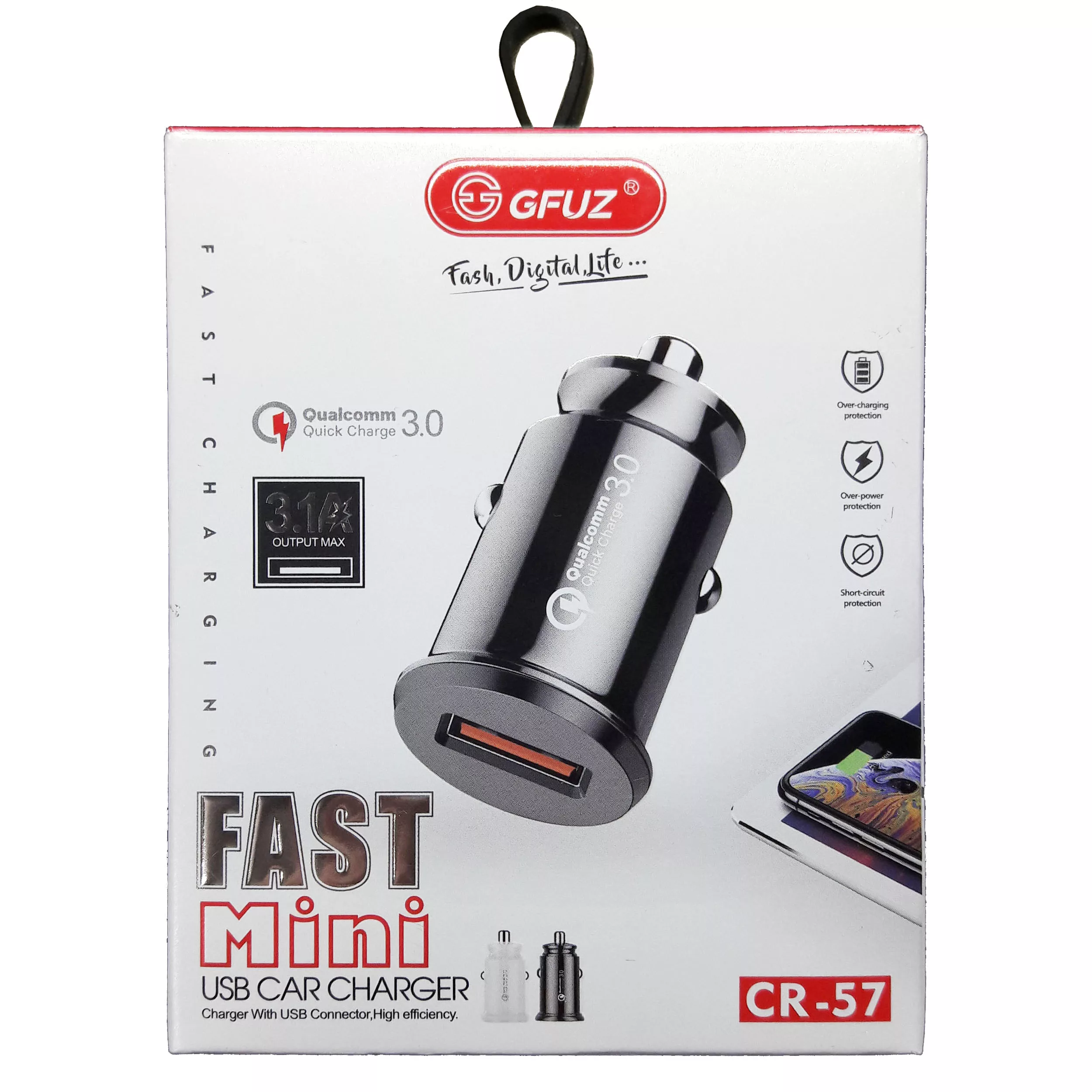 شارژ فندکی 20 وات جی فوز مدل CR - 57 به همراه کابل USB-C