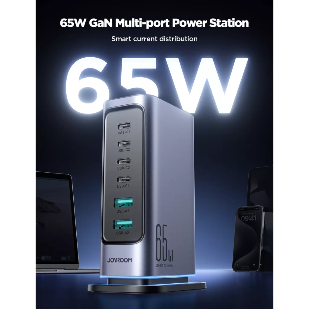 شارژر رومیزی 65 وات جوی روم مدل JR-TCM02