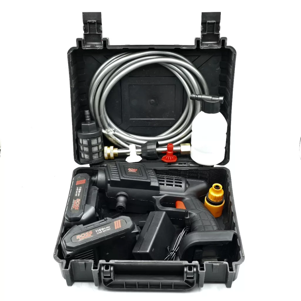 کارواش و سمپاش شارژی 6.5 بار 118 وات باس مدل BS2204 مجموعه 10 عددی