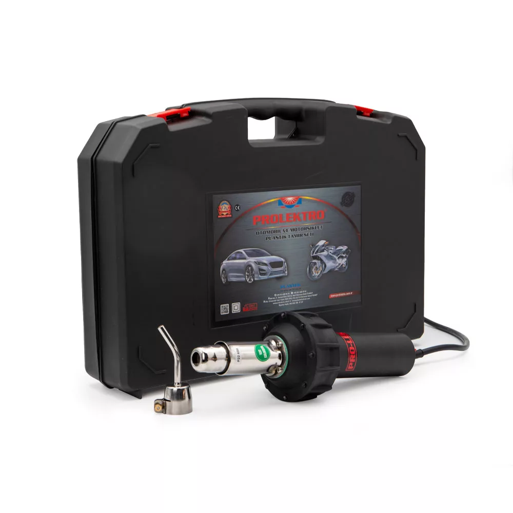 دستگاه جوش پلاستیک 1650 وات پرولکترو مدل چراغدار ست کد Pro-lek 9000 Set Plus