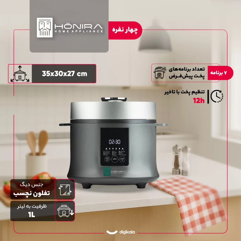 پلوپز 4 نفره هونیرا مدل RCK-390