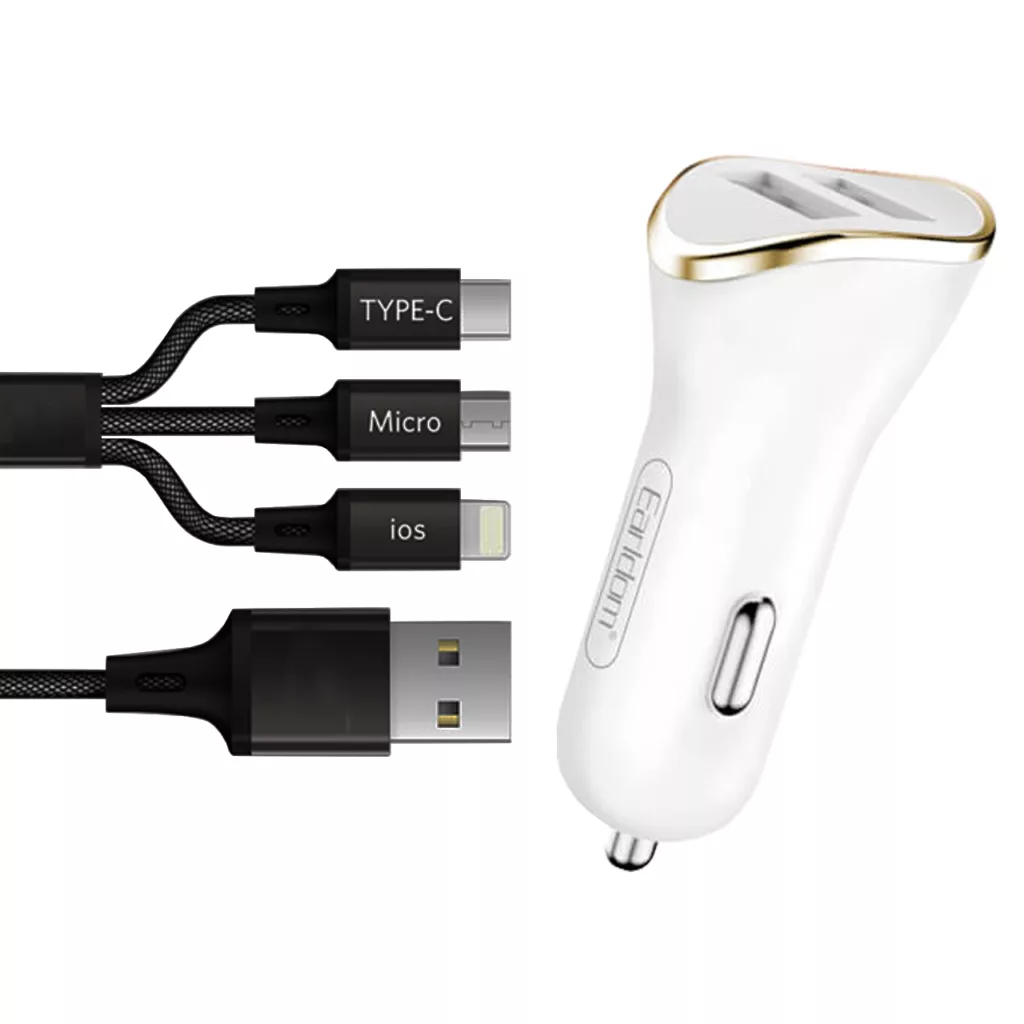 شارژر فندکی ارلدام مدل ES-120 به همراه کابل تبدیل