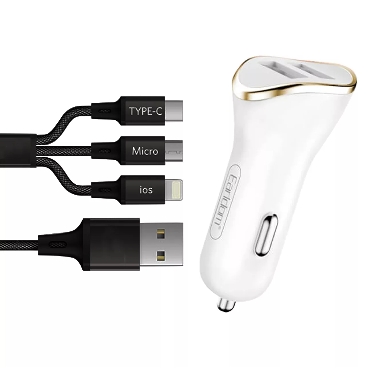 شارژر فندکی ارلدام مدل ES-120 به همراه کابل تبدیل