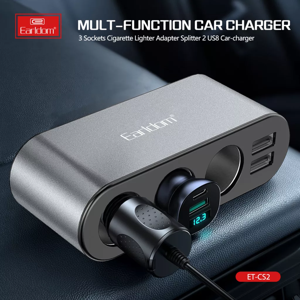 شارژر فندکی 120 وات ارلدام مدل MULTI-FUNCTION CS2