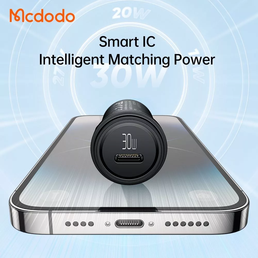 شارژر فندکی 30 وات مک دودو مدل CC-7493 W-Cable به همراه کابل USB-C