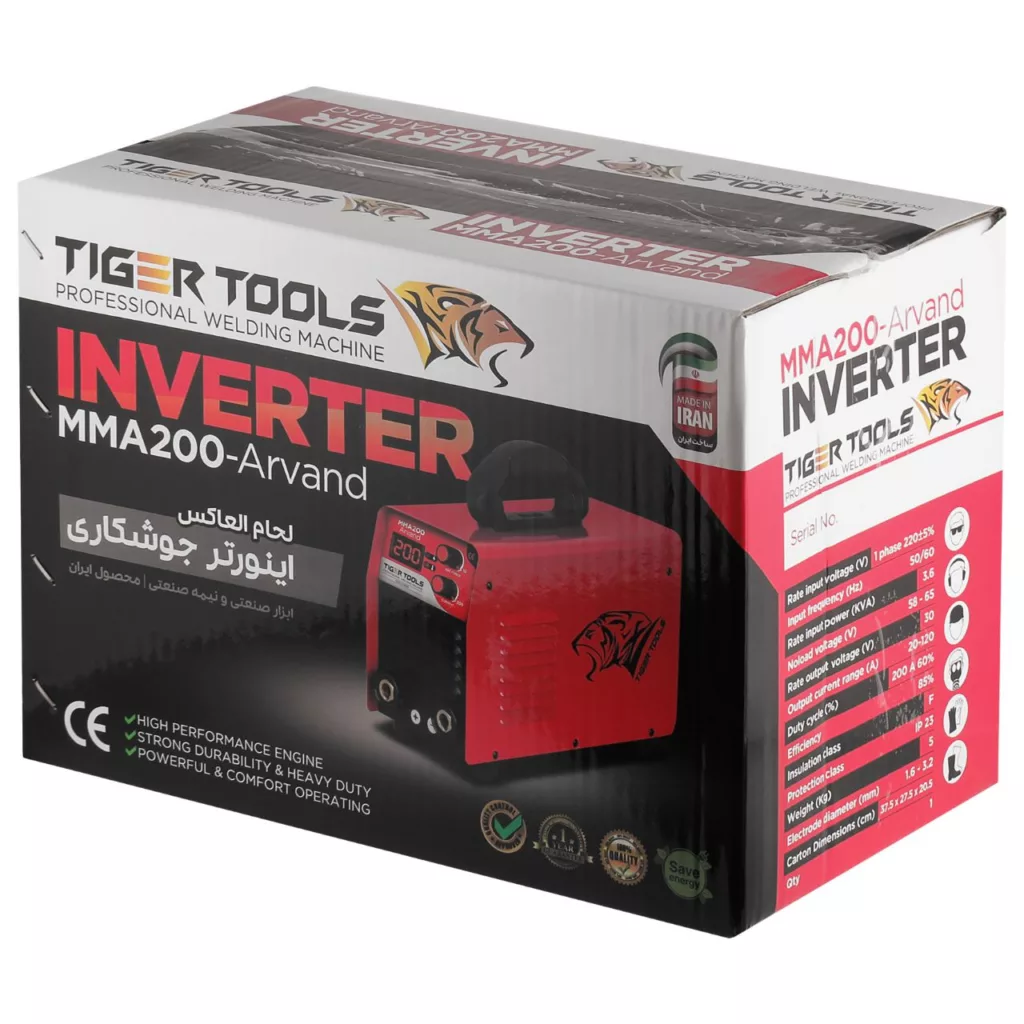 دستگاه جوش 200 آمپر تایگر تولز مدل ARVAND