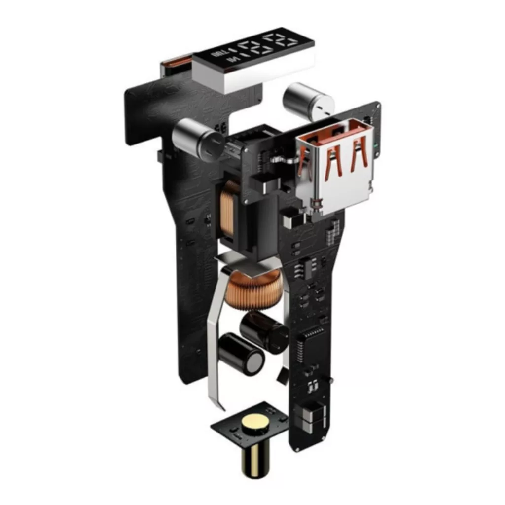 شارژر فندکی 100 وات بیسوس مدل Dual Quick 100W