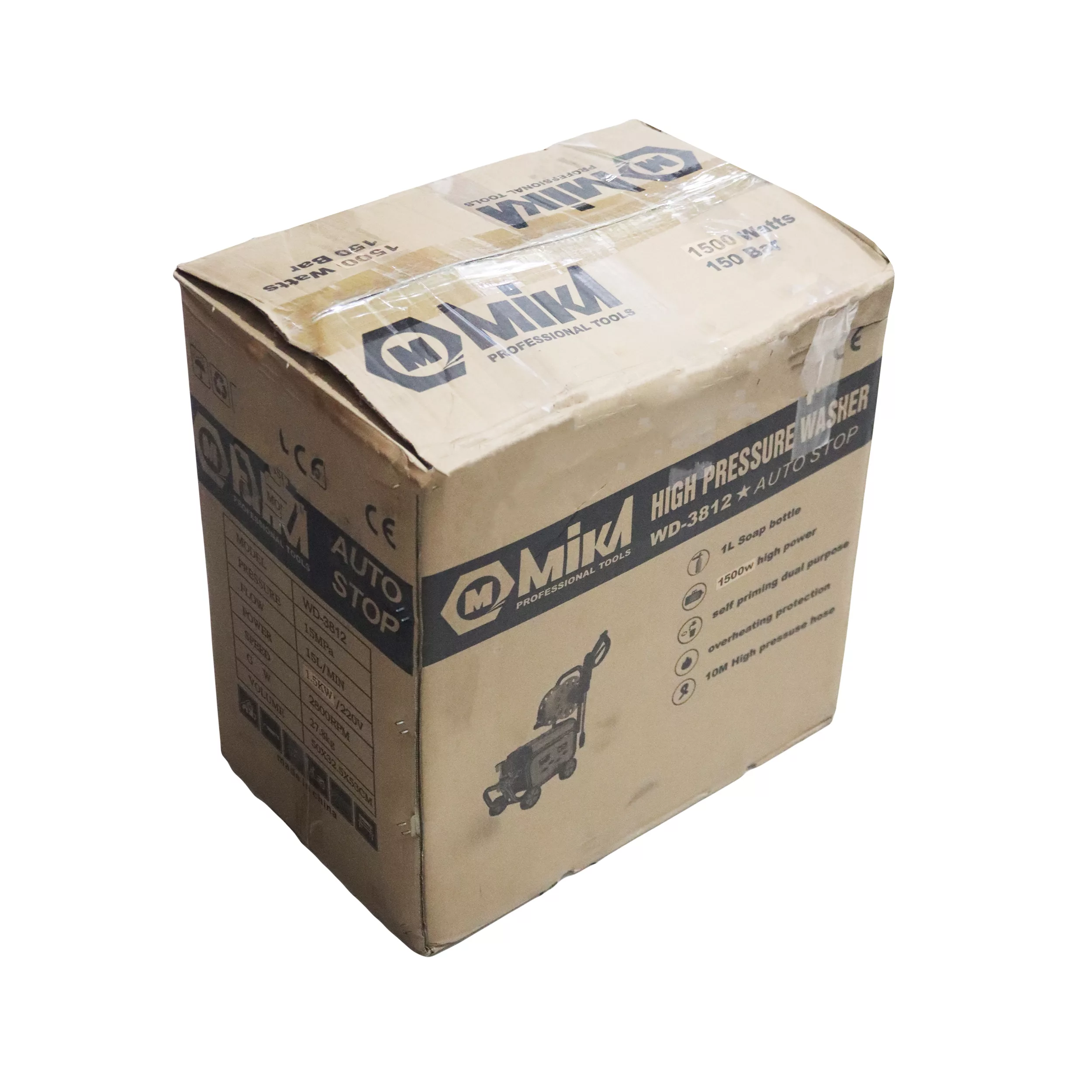 کارواش دینامی  150 بار 1500 وات میکا مدل چرخدار کد YP-150BAR/1500WAT