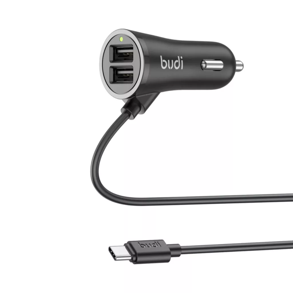 شارژر فندکی 17وات بودی مدل CC068TB1 به همراه کابل USB-C