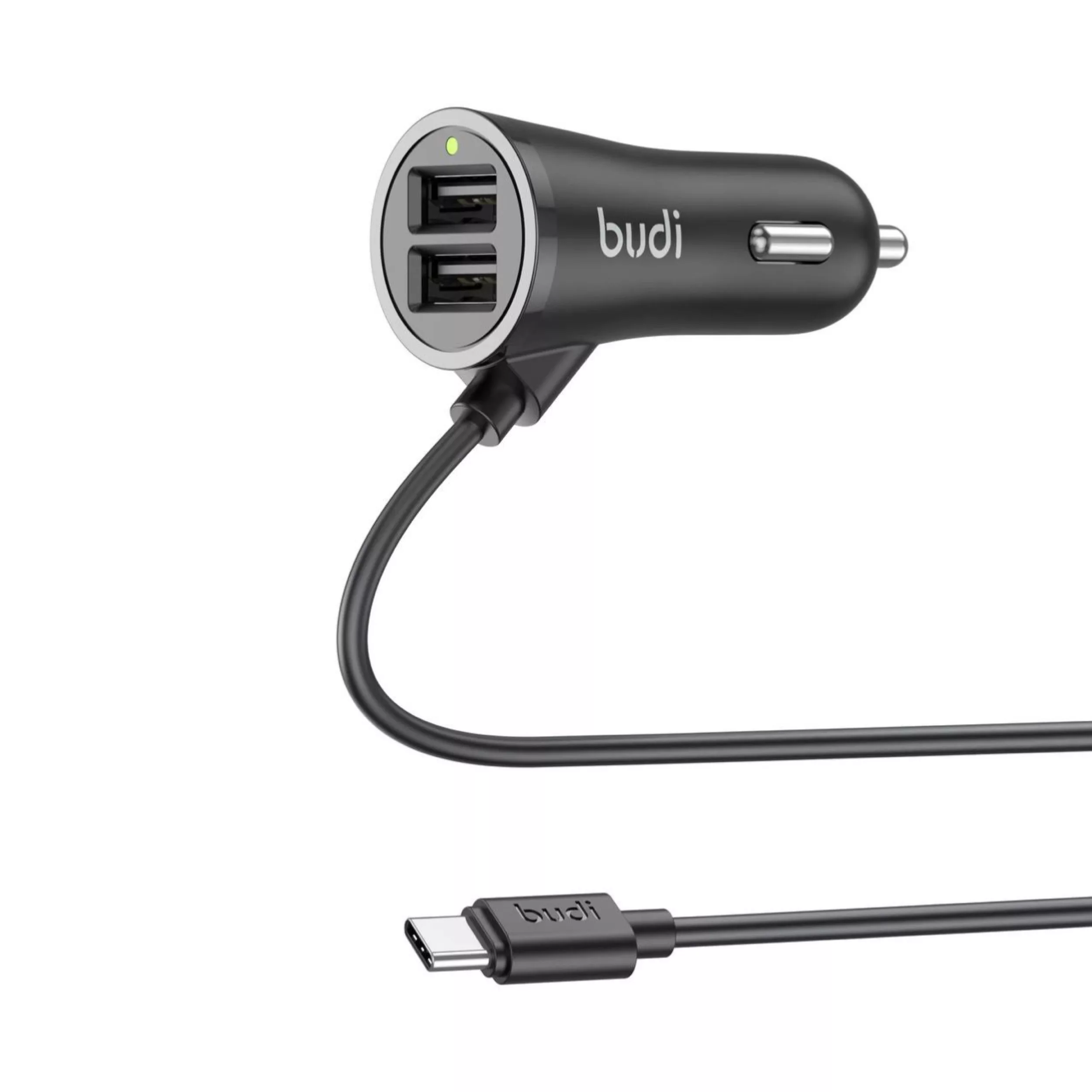 شارژر فندکی 17وات بودی مدل CC068TB1 به همراه کابل USB-C