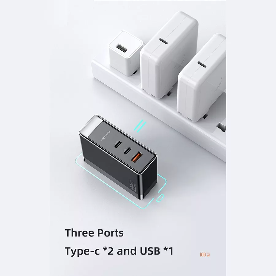 شارژر دیواری 100 وات مک دودو مدل CH-8101 pro