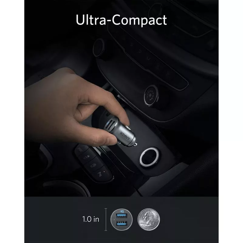 شارژر فندکی انکر مدل A2727 Powerdrive2 Alloy