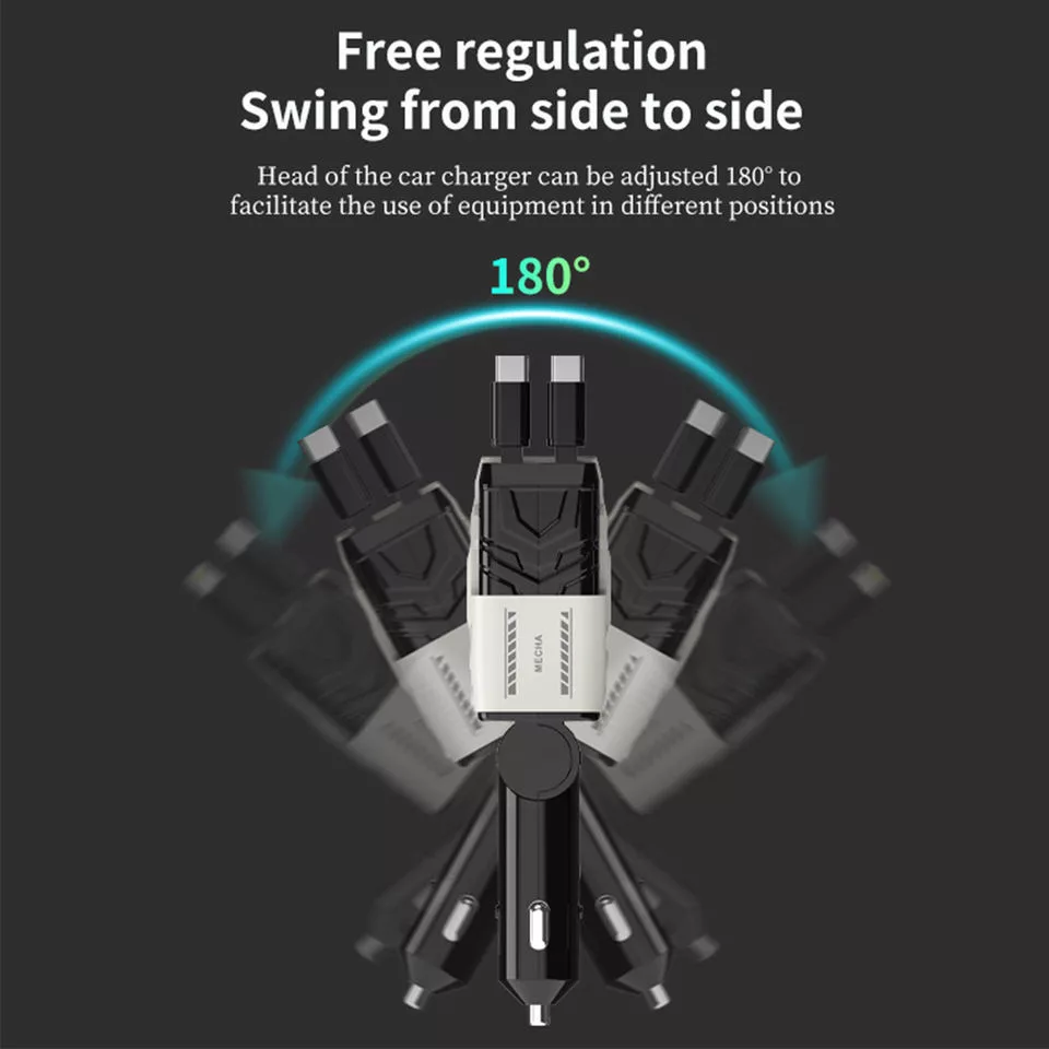 شارژر فندکی 120 وات کد 4in1