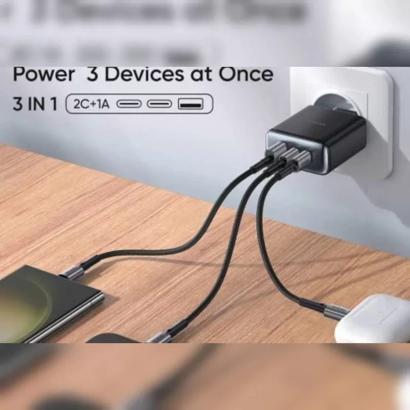 شارژر دیواری 45 وات 3 پورت مک دودو مدل 3-Ports به همراه کابل تبدیل USB-C به USB-C