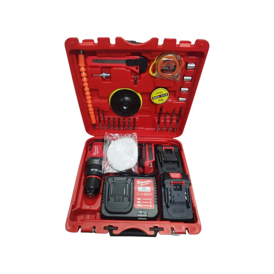 دریل پیچ گوشتی شارژی 600وات میلواکی مدل M36FUEL مجموعه 24 عددی