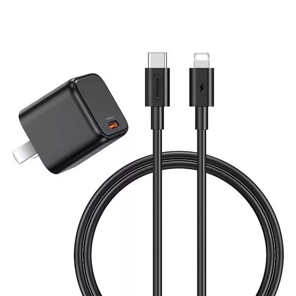 شارژر دیواری 20 وات ریمکس مدل RP-U7 به همراه کابل لایتنینگ