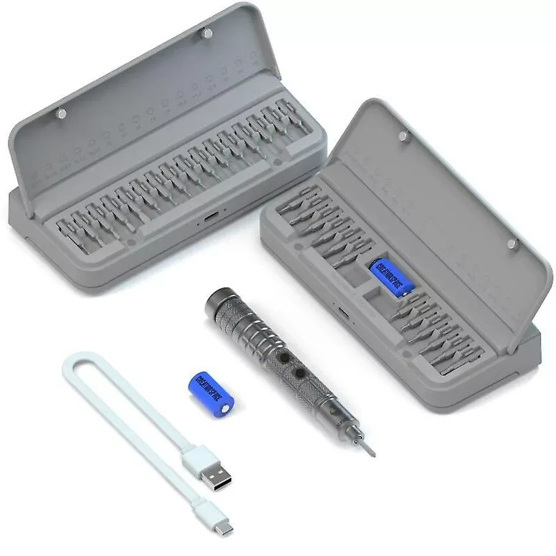پیچ گوشتی شارژی و دستی الکترونیکی کرییشن اسپیس مدل CS0602A مجموعه 30 عددی
