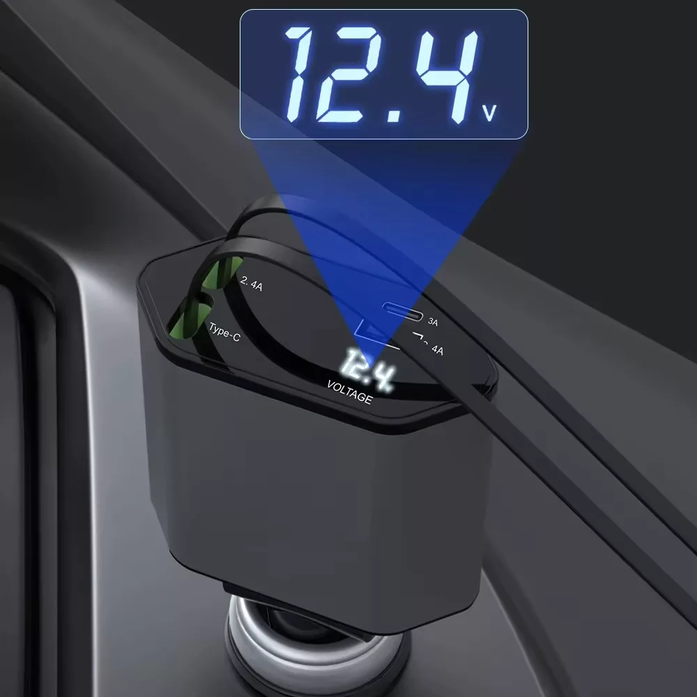 شارژر فندکی 120 وات 2 پورت توزو مدل Lonex C1