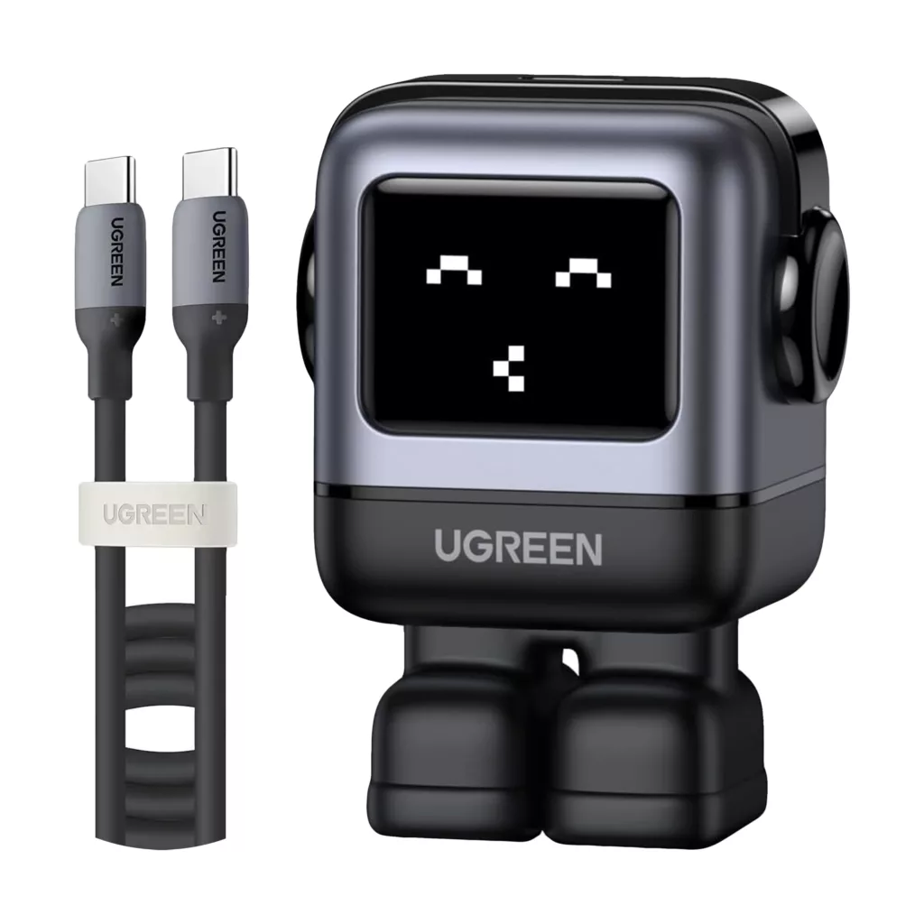 شارژر دیواری 30 وات یوگرین مدل Robot Nexode RG PD GaN Fast Charger به همراه کابل USB-C