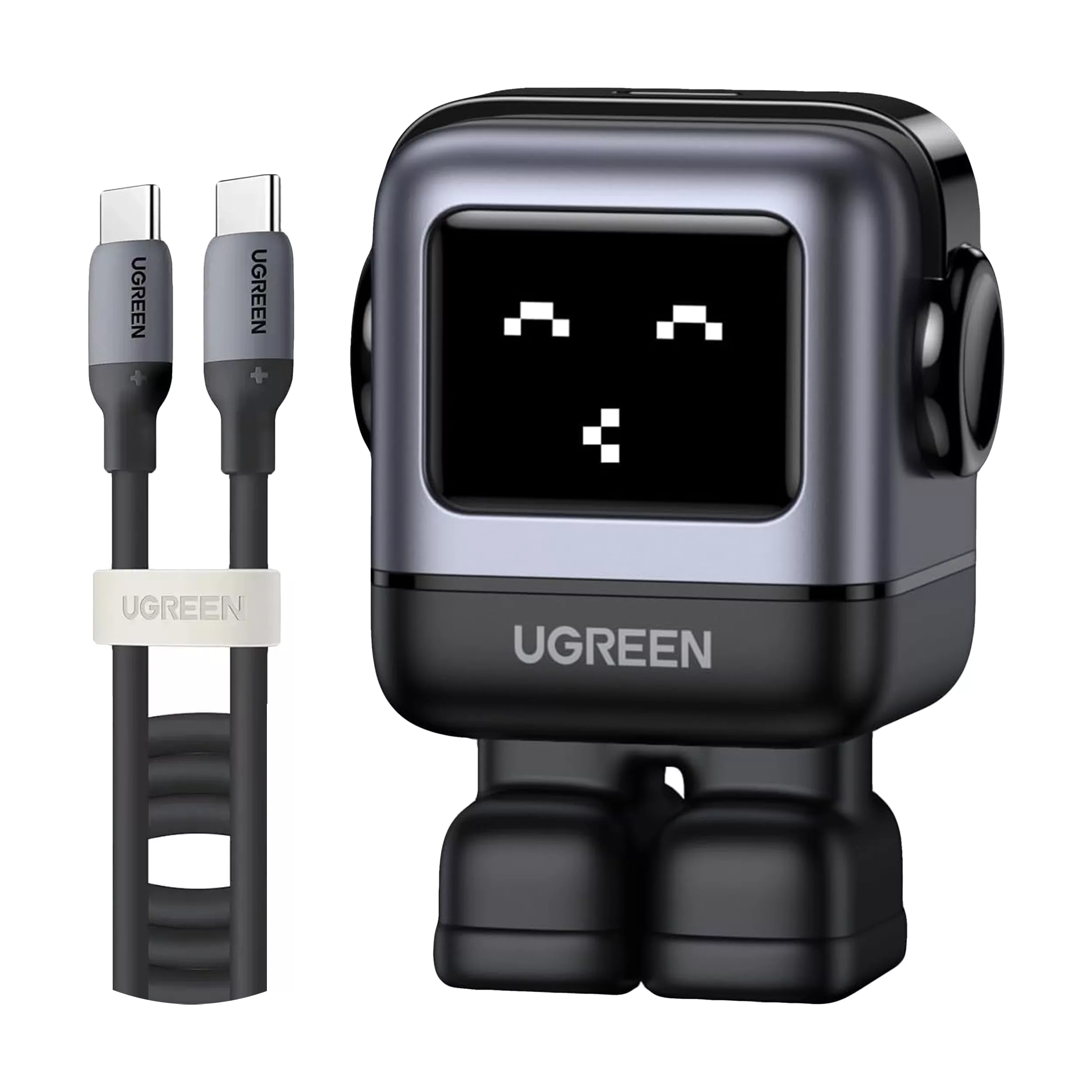 شارژر دیواری 30 وات یوگرین مدل Robot Nexode RG PD GaN Fast Charger به همراه کابل USB-C