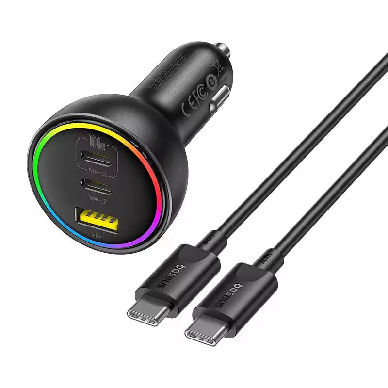 شارژر فندکی 152.5 وات بیسوس مدل BSCC-ZX-CCL به همراه کابل USB-C