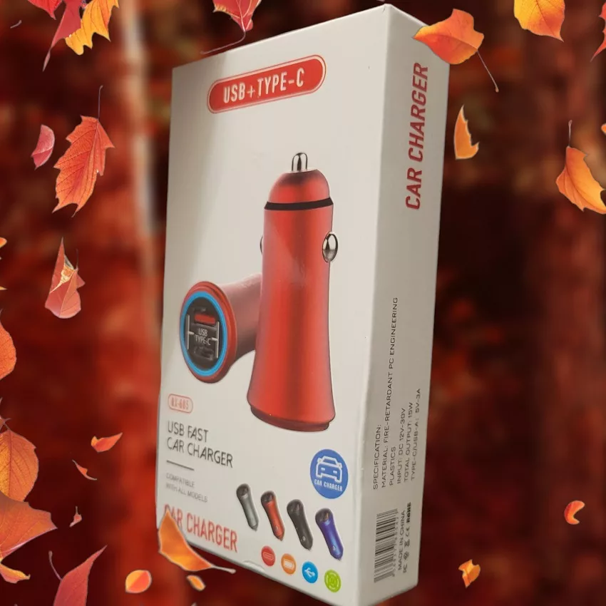 شارژر فندکی 15 وات مدل USBTYPE-C FAST