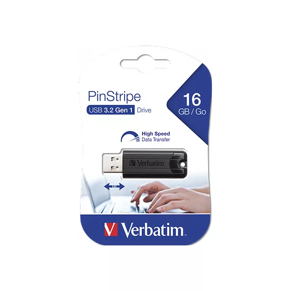فلش مموری ورباتیم مدل PinStripe USB Drive USB 3.2 Gen 1 ظرفیت 16 گیگابایت