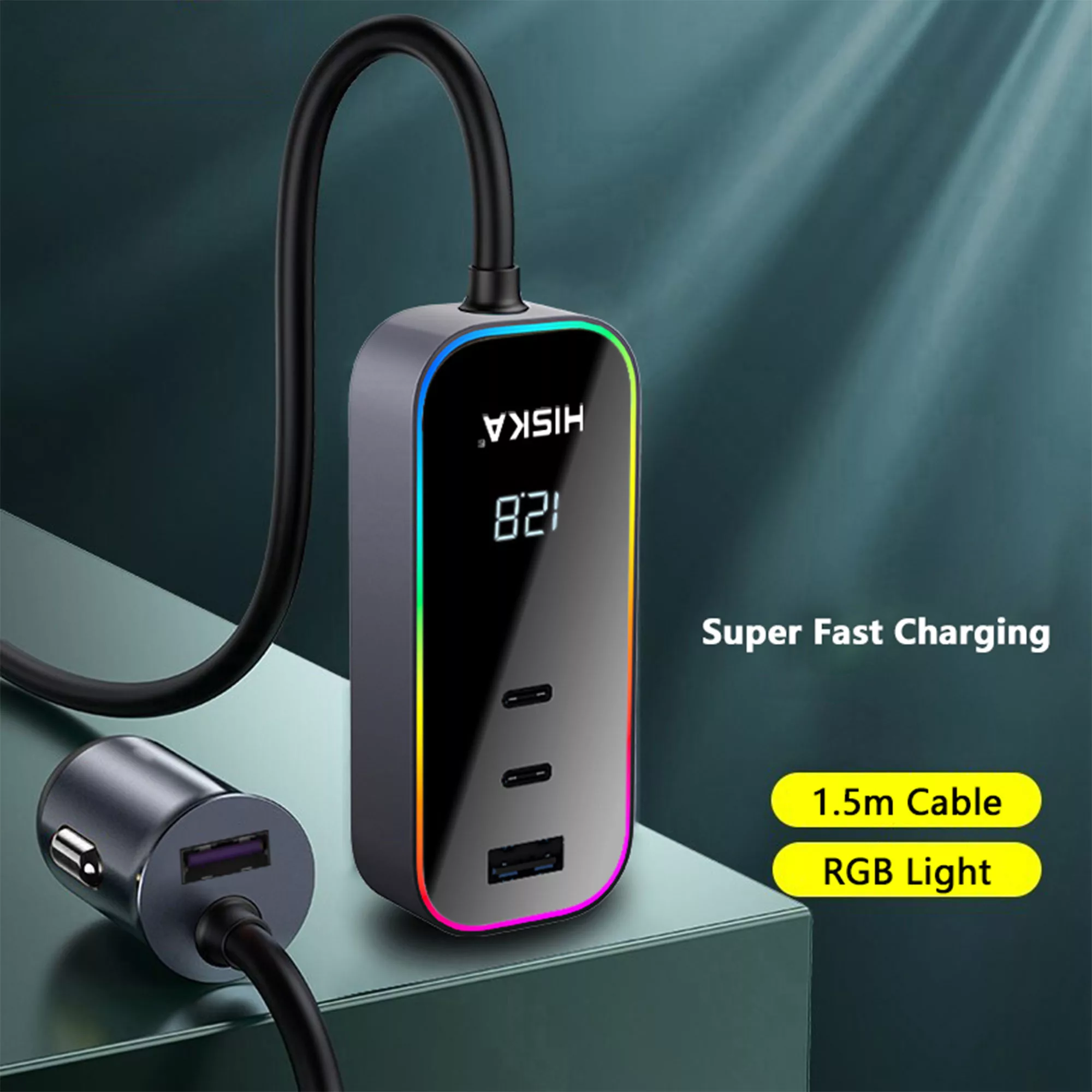 شارژر فندکی 120 وات هیسکا مدل HCC-328