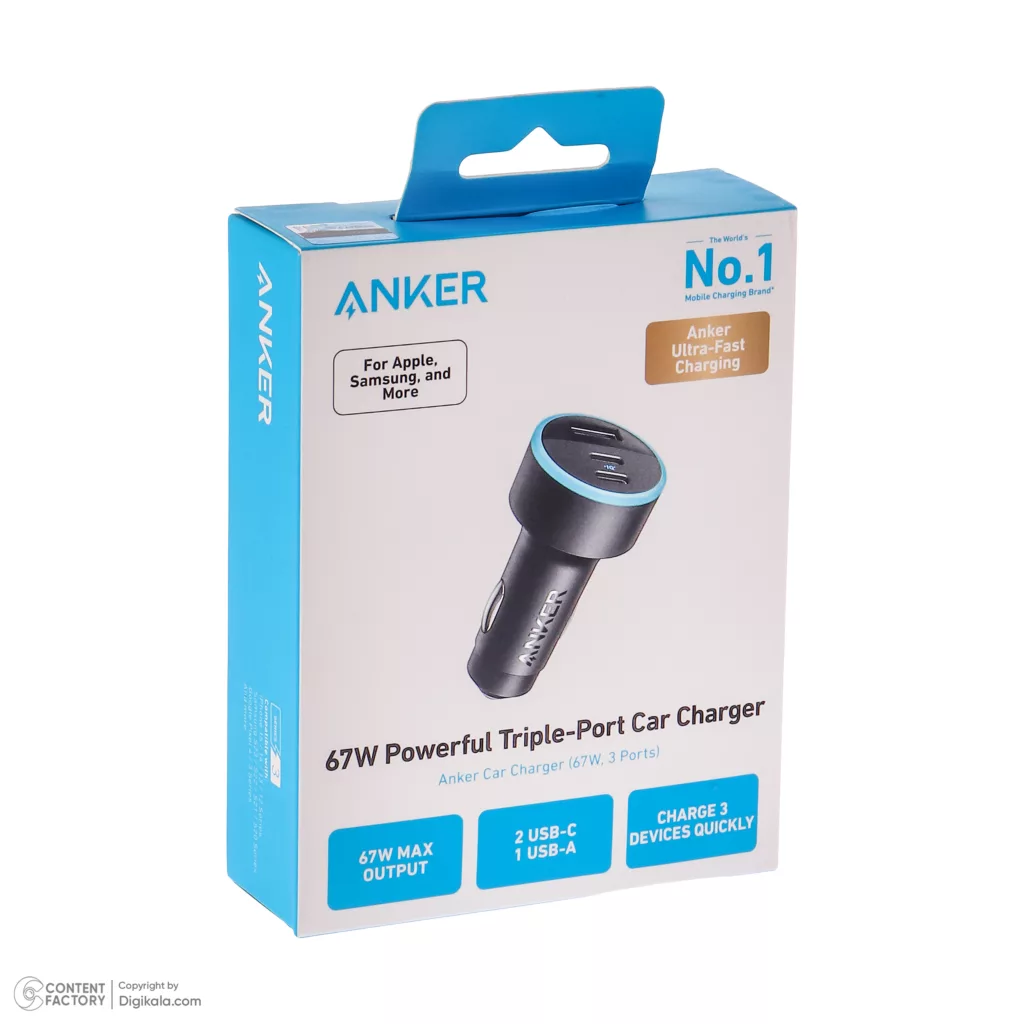 شارژر فندکی 67 وات انکر مدل A2736