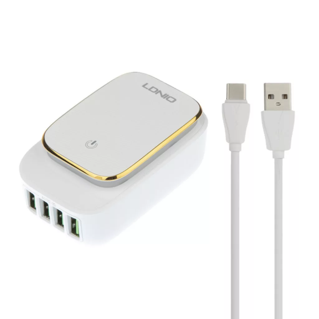 شارژر دیواری 22 وات الدینیو مدل A4405 به همراه کابل تبدیل USB-C