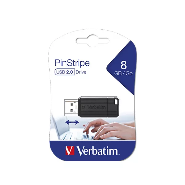 فلش مموری ورباتیم مدل PinStripe USB Drive ظرفیت هشت گیگابایت