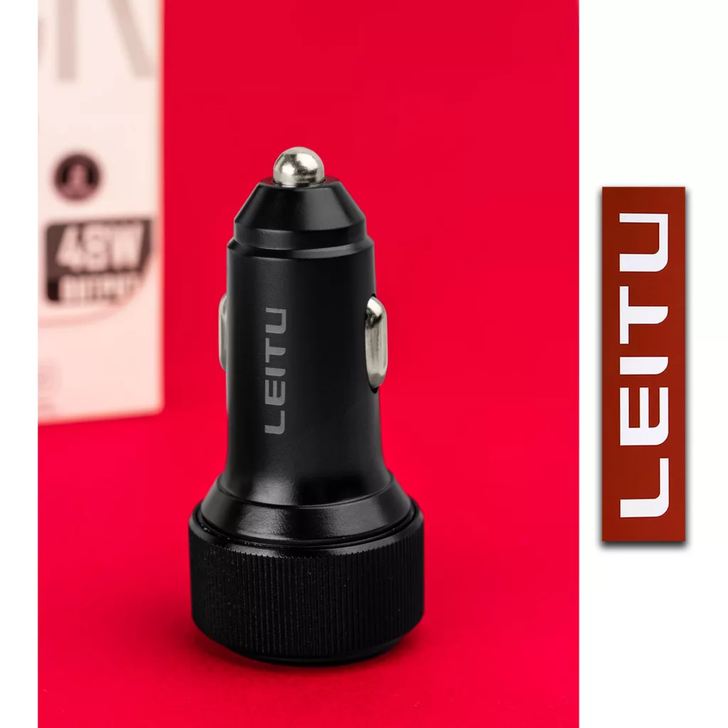 شارژر فندکی لیتو مدل LC-C18 به همراه کابل تبدیل لایتنینگ