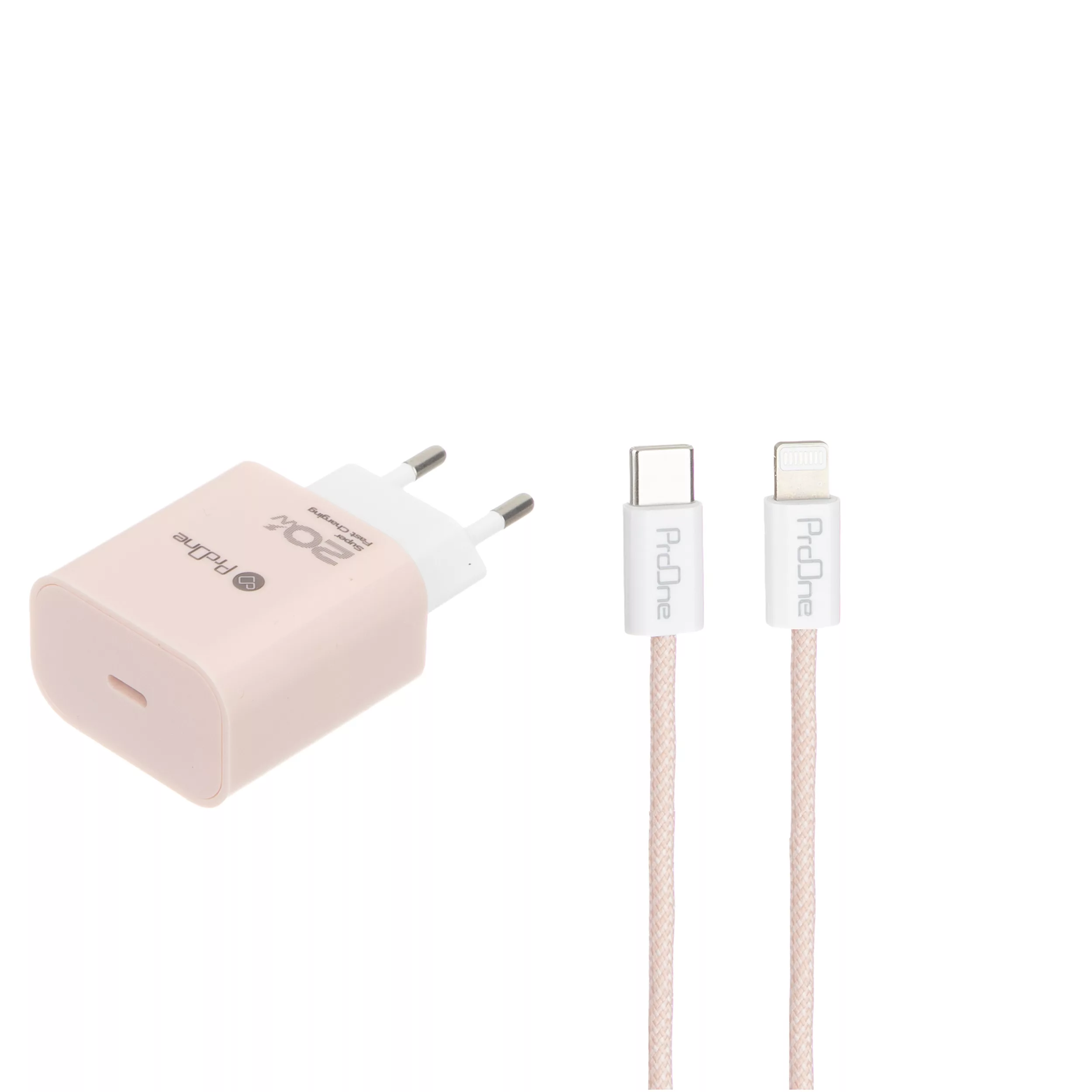 شارژر دیواری 20 وات پرووان مدل PWC540 به همراه کابل تبدیل لایتنینگ