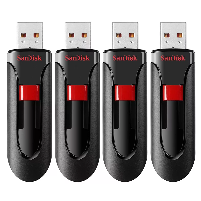 فلش مموری سن دیسک مدل CRUZER GLIDE CZ60 ظرفیت 32 گیگابایت بسته 4 عددی