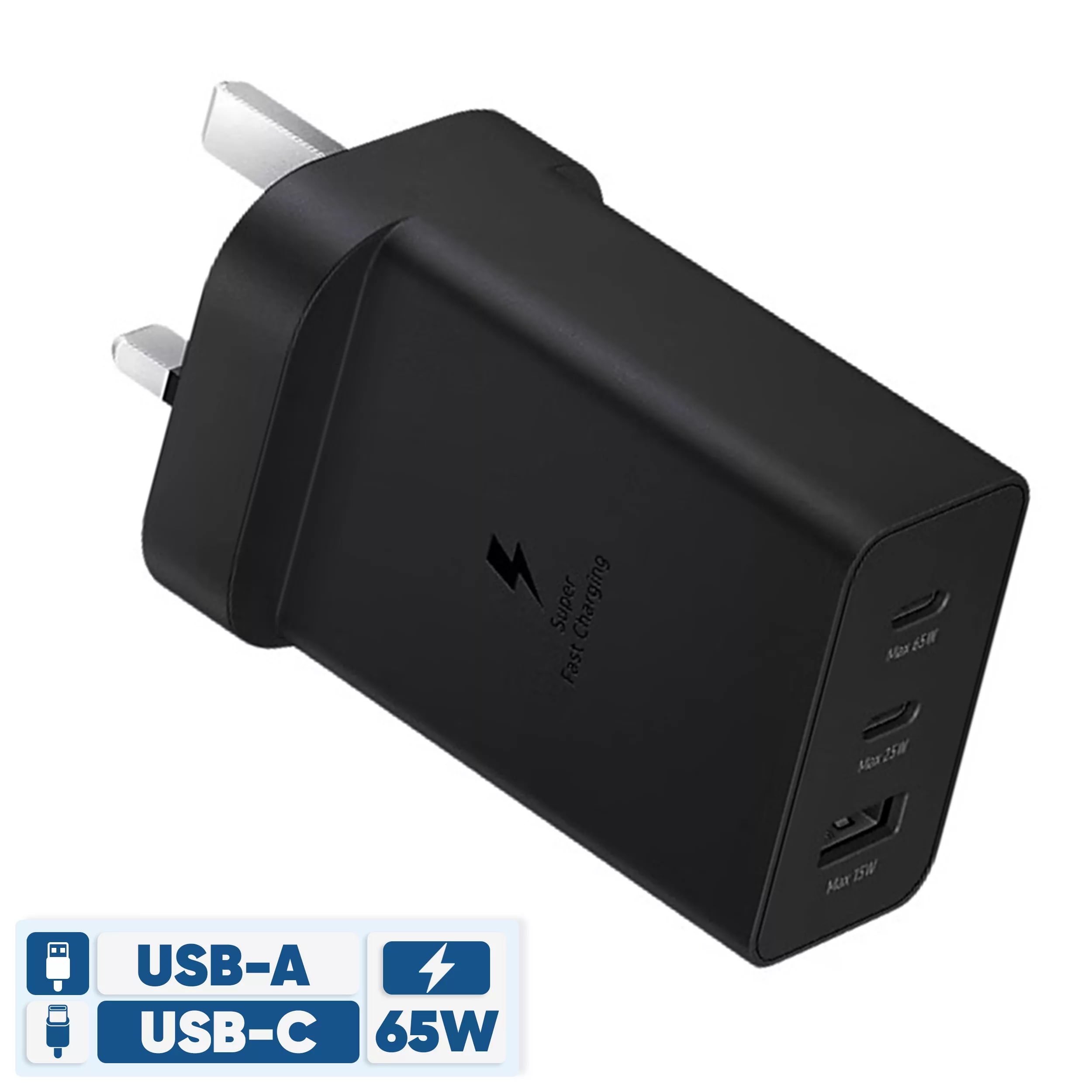 شارژر دیواری 65 وات 3 پورت سامسونگ مدل EP-T6530 شارژر دیواری 65 وات 3 پورت سامسونگ مدل EP-T6530