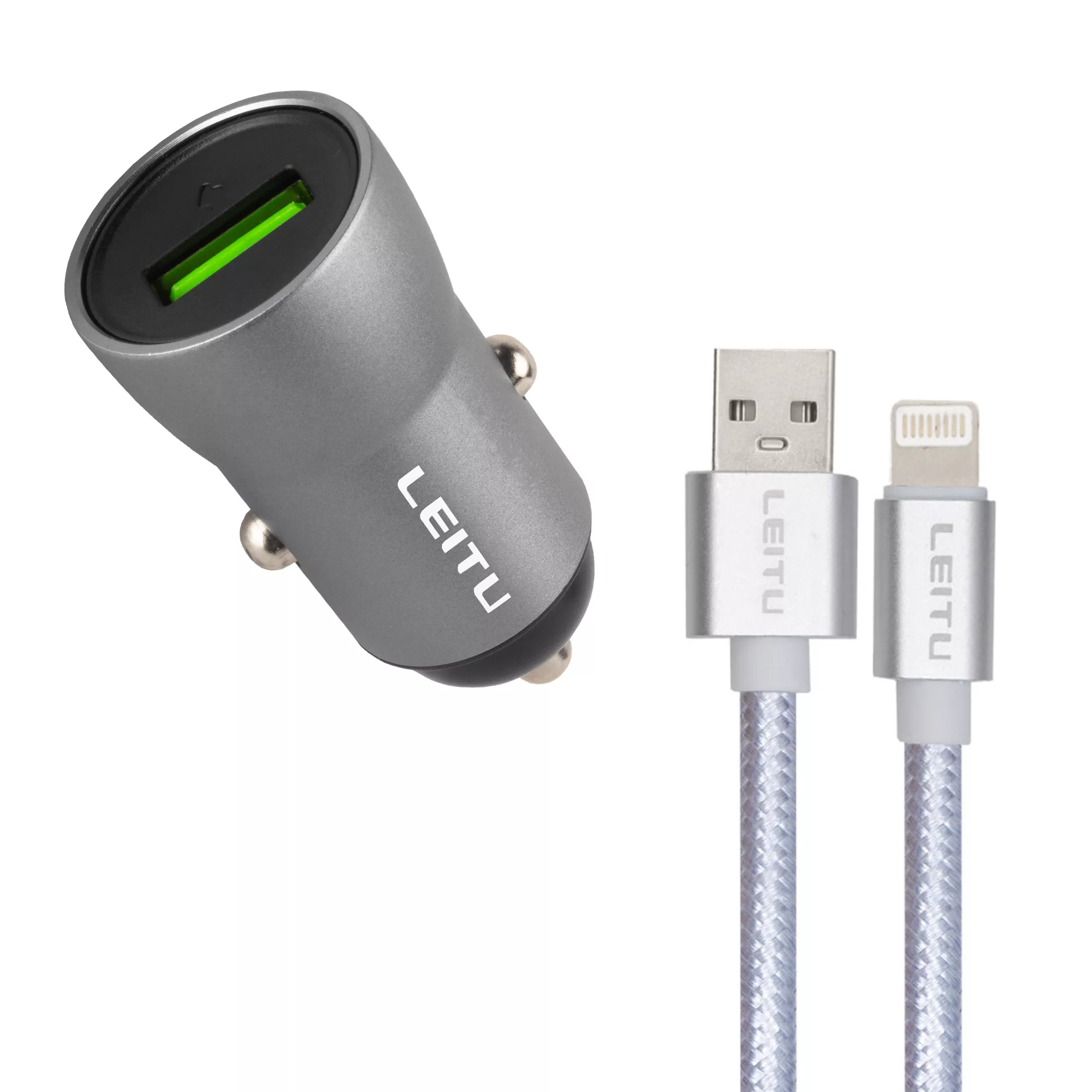 شارژر فندکی لیتو مدل LC-C12 20W به همراه کابل تبدیل لایتنینگ