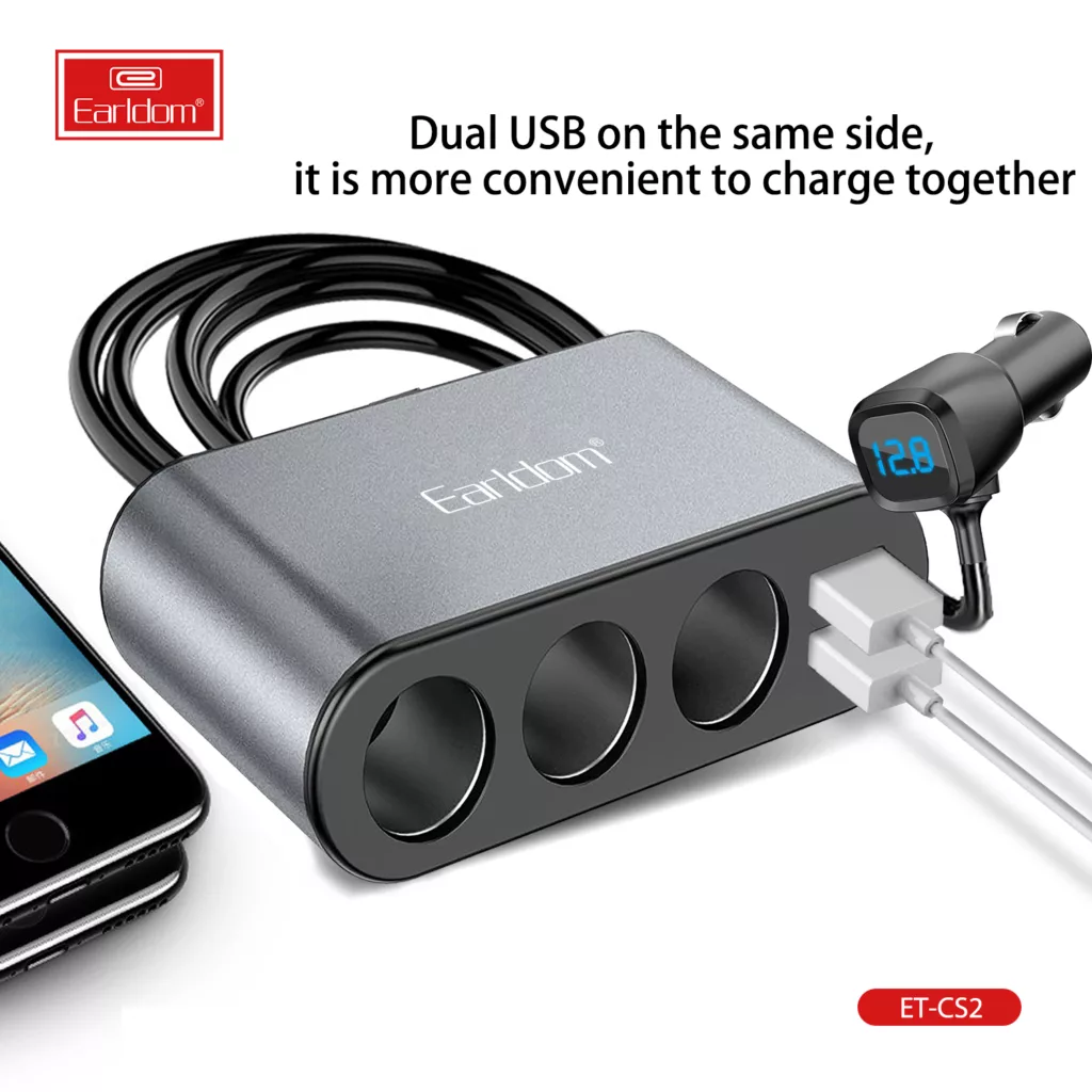 شارژر فندکی 120 وات ارلدام مدل MULTI-FUNCTION CS2