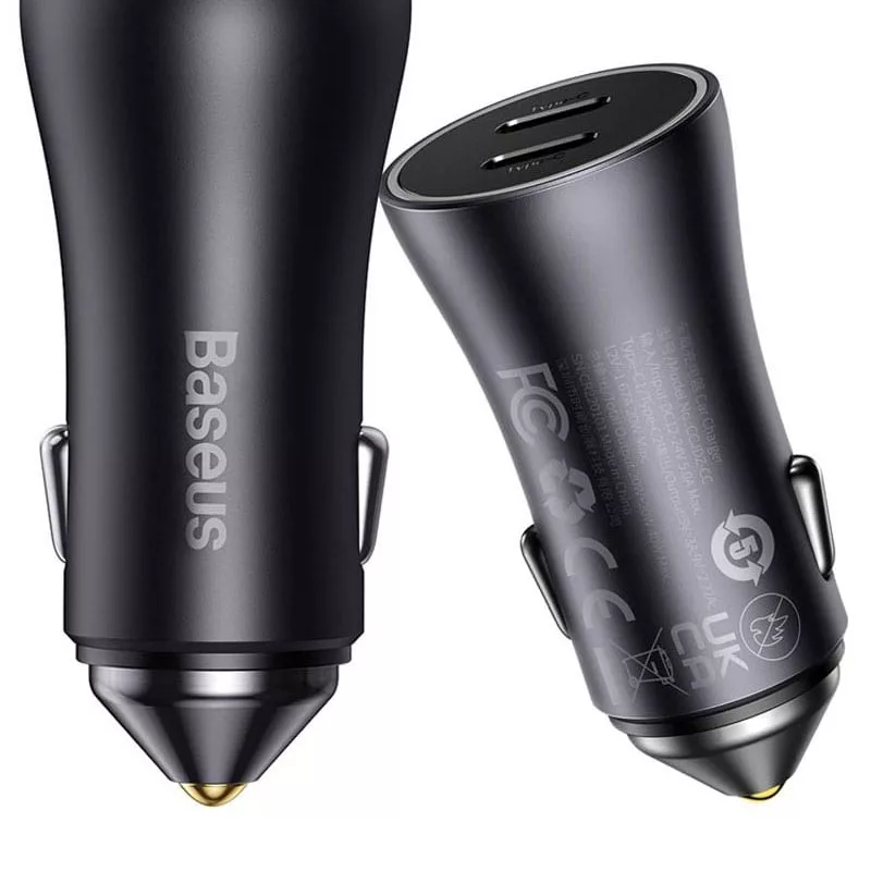 شارژر فندکی 40 وات دو پورت بیسوس مدل CCJDZ-CC