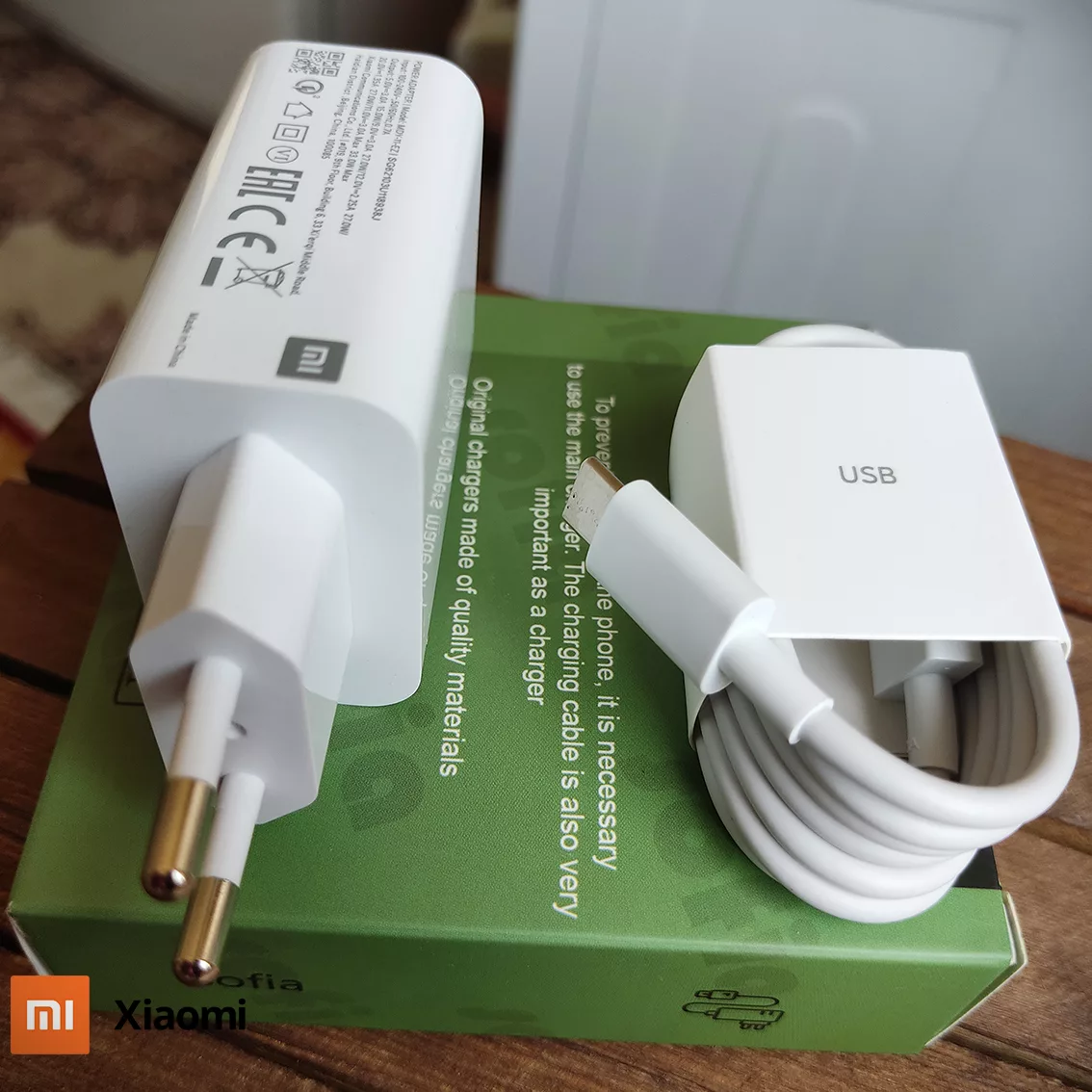 شارژر دیواری  مدل 33وات توربو به همراه تبدیل USB-C