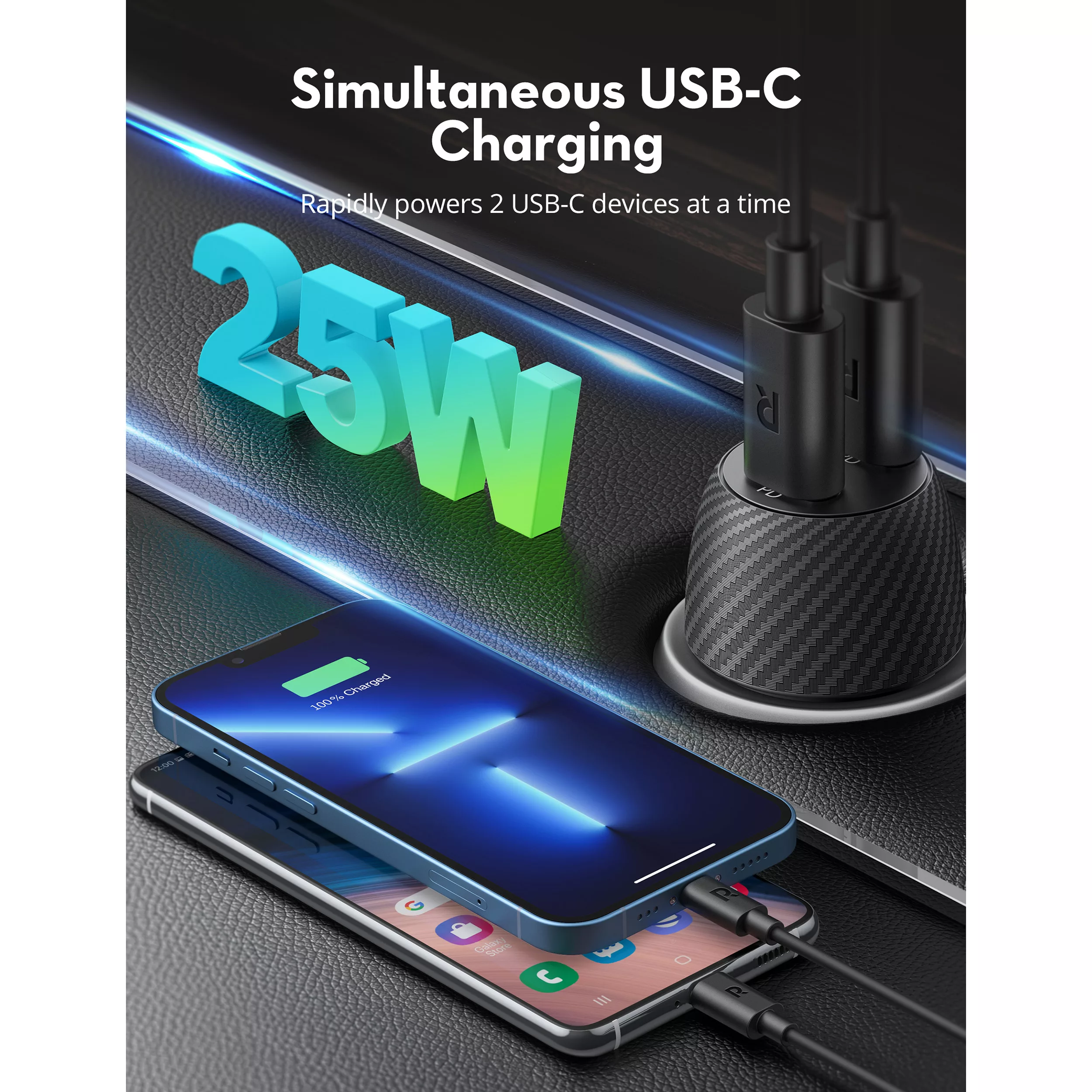 شارژر فندکی 25 وات راو پاور مدل RP-VC032