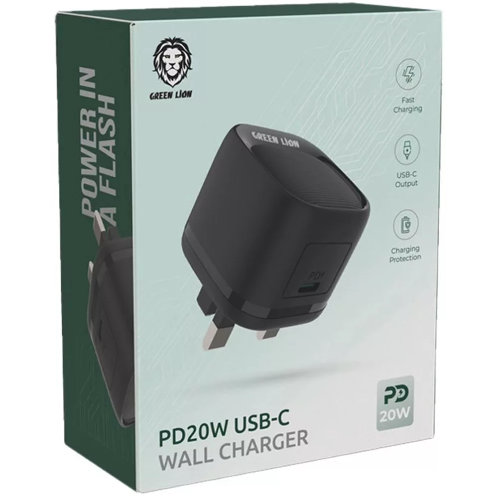 شارژر دیواری 20 وات دو پورت گرین لاین مدل PD20W+QC