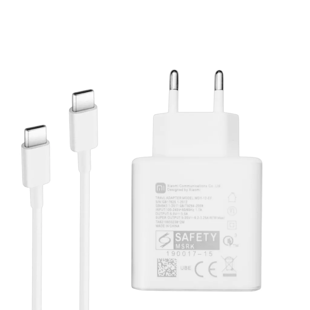 شارژر دیواری 67 وات مدل MDY-12-EF به همراه کابل تبدیل USB-C