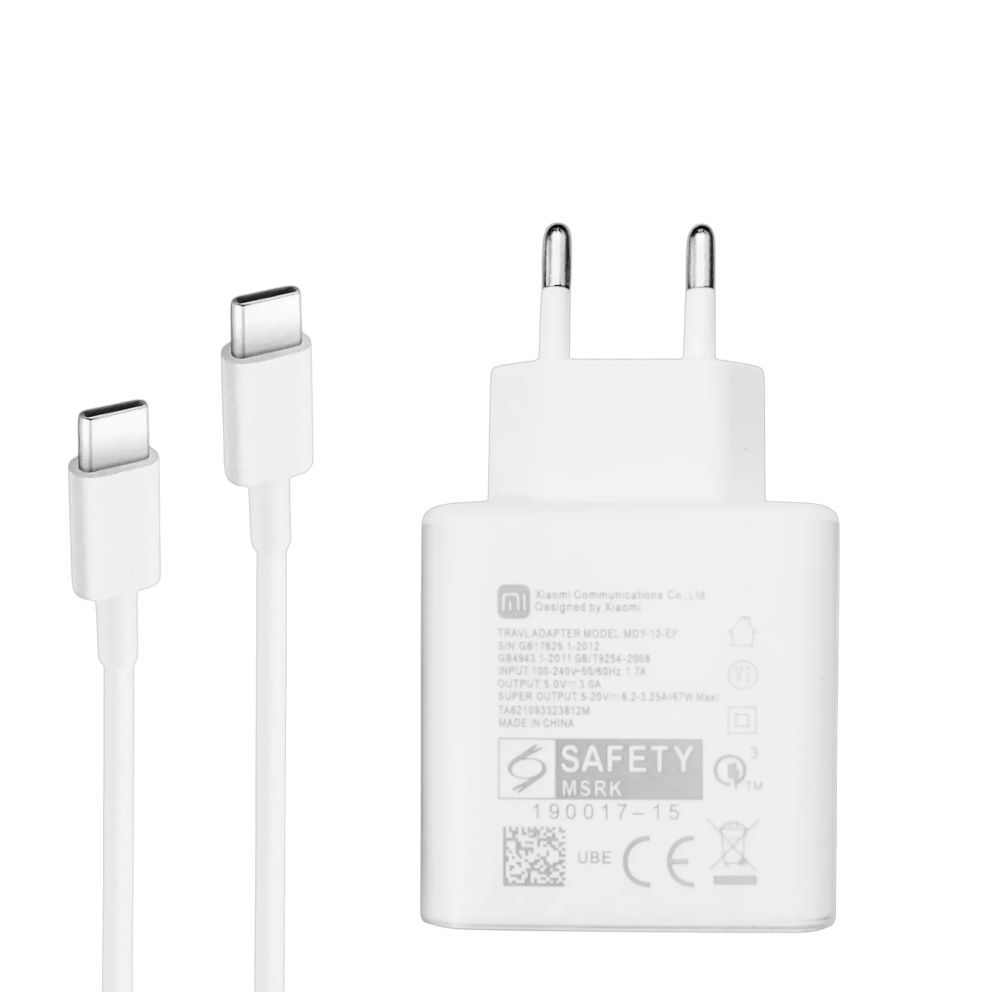 شارژر دیواری 67 وات مدل MDY-12-EF به همراه کابل تبدیل USB-C شارژر دیواری 67 وات مدل MDY-12-EF به همراه کابل تبدیل USB-C