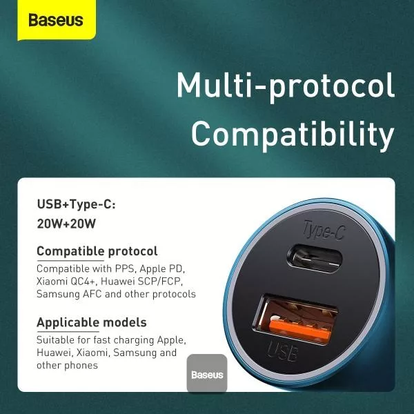 شارژر فندکی باسئوس  مدل CCJD-03