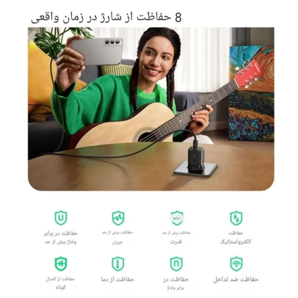 شارژر دیواری 25 وات بیسوس مدل GaN5 Mini