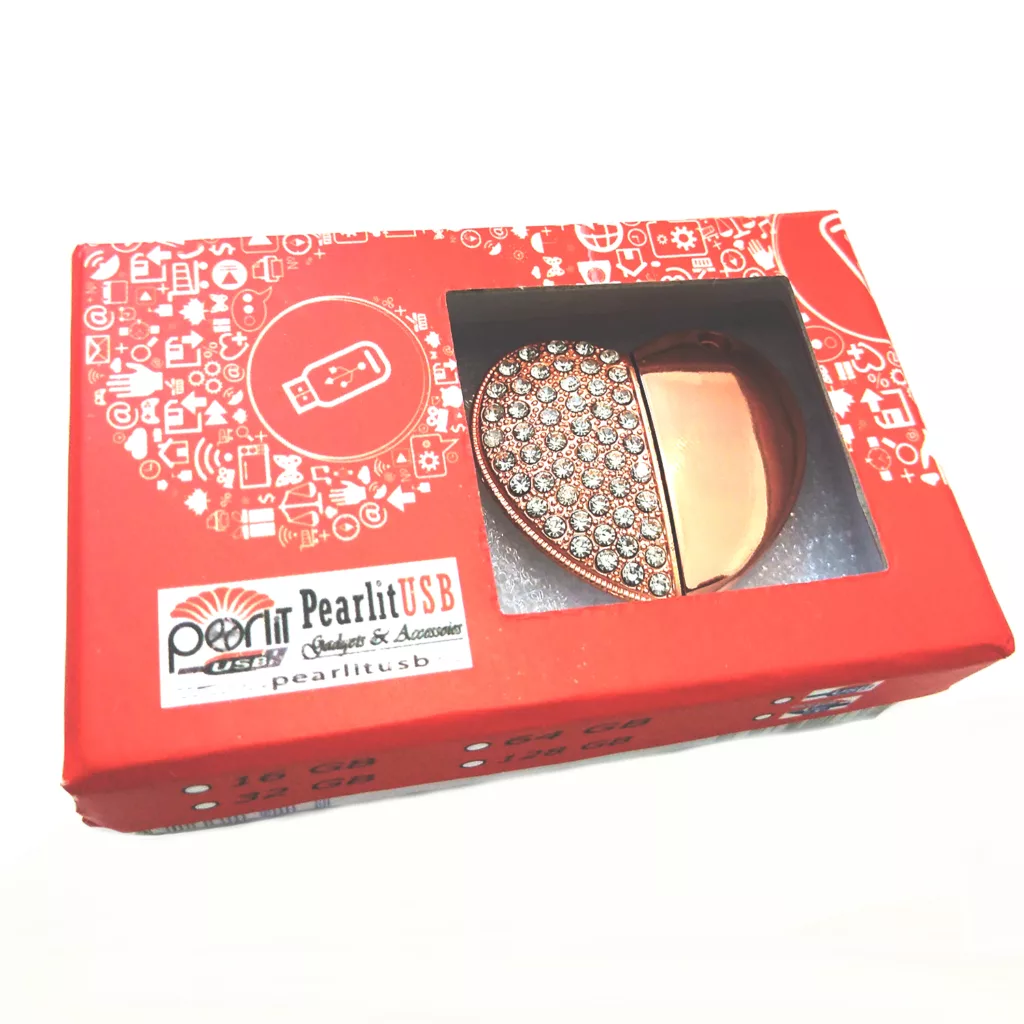 فلش مموری پرلیت یو اس بی طرح قلب مدل UJ-06-U.3 ظرفیت 64 گیگابایت