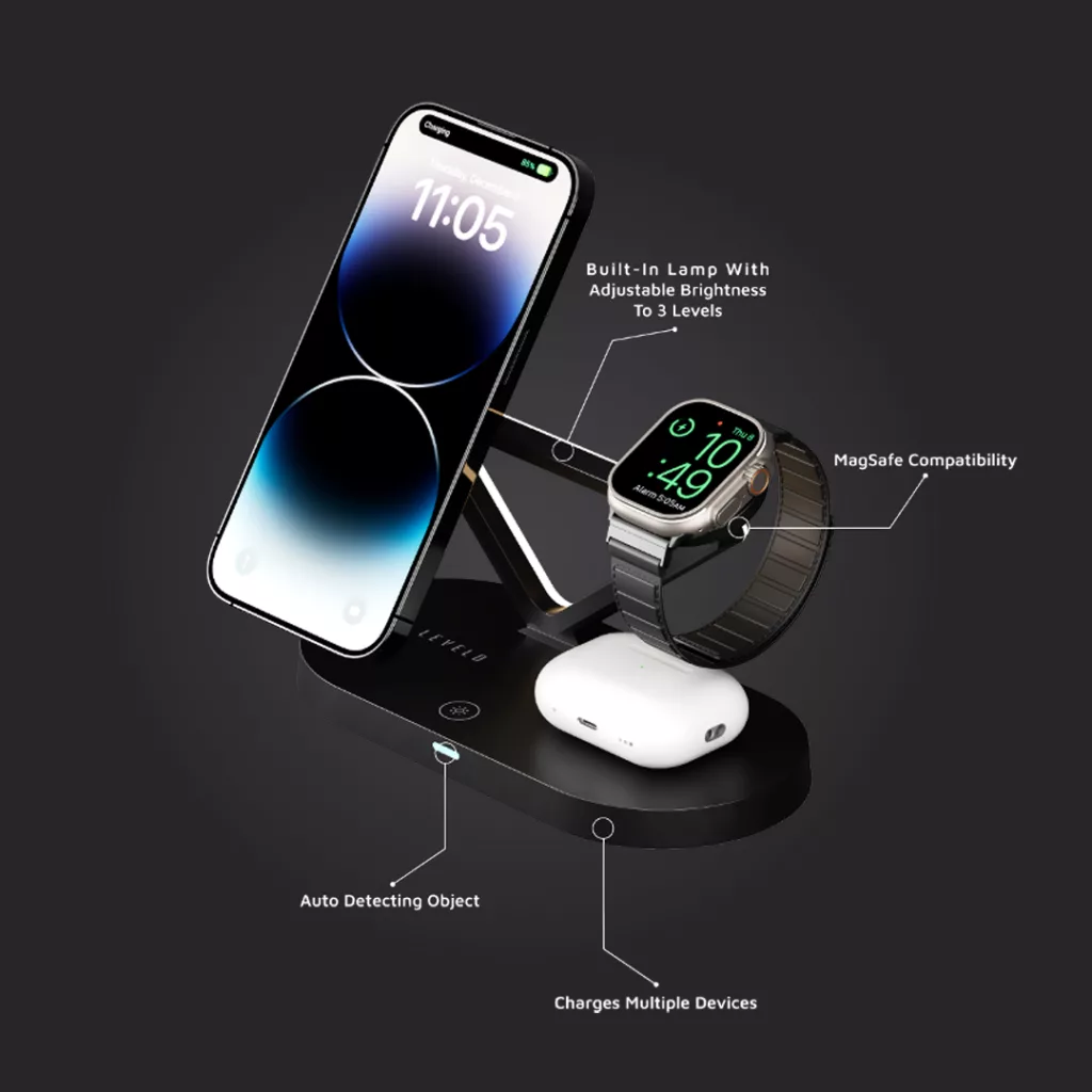 داک شارژر بی سیم لِولو مدل PREMIO