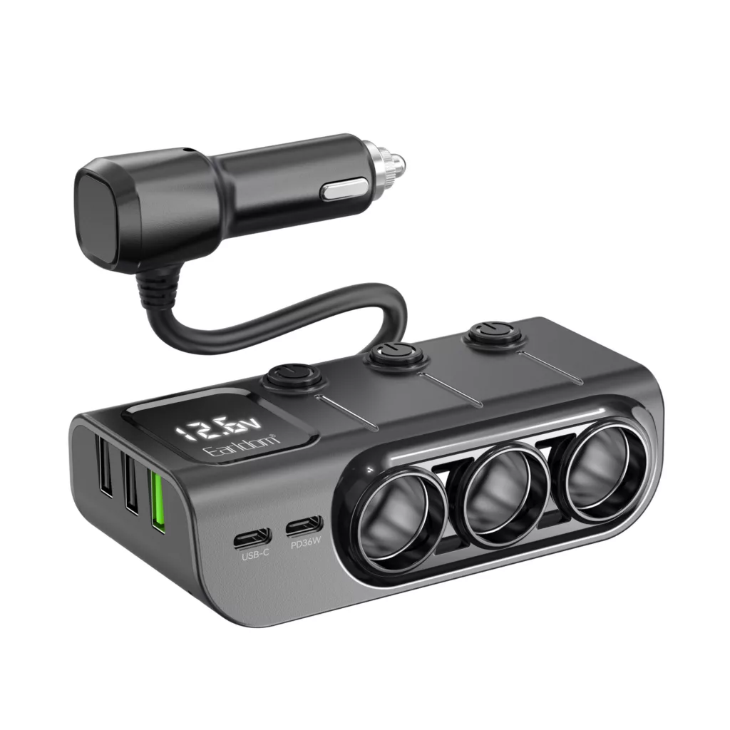 شارژر فندکی 120 وات ارلدام مدل FAST IN-CAR CS4